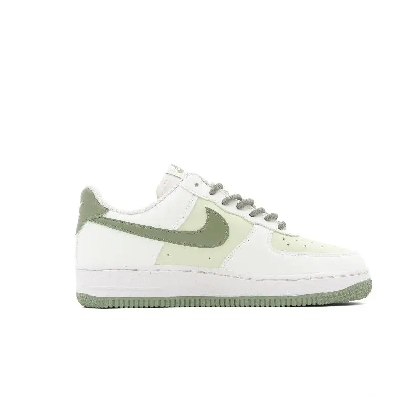 【Customize】Nike Air Force 1 Skateboarding Shoes Women's Low-top Green/Beige Sneakers shoes DV3808-106