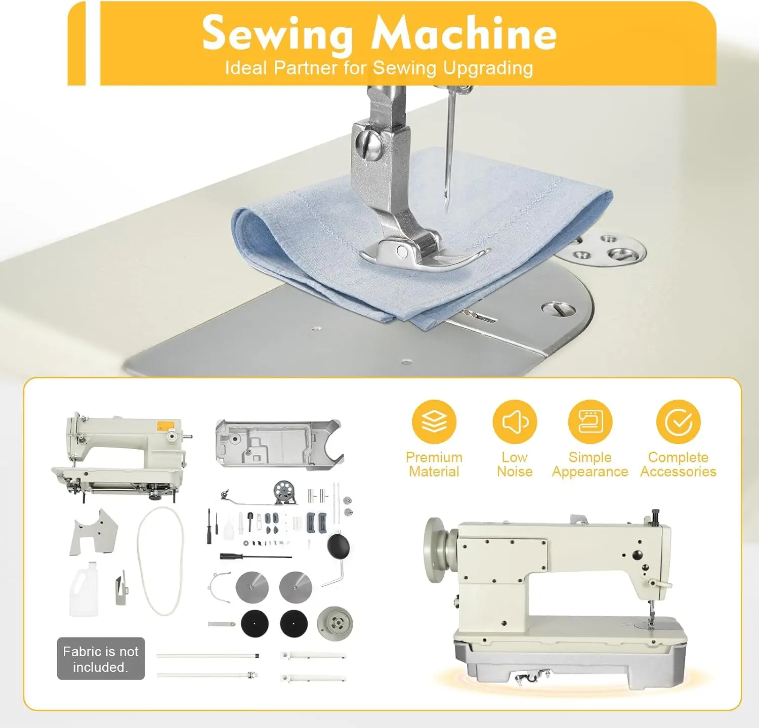 Industrial Sewing Machine, Heavy Duty Sewing Machine Sm-6-9, Thick Material Lockstitch Stitcher Fabrics Leather Sewing Machine