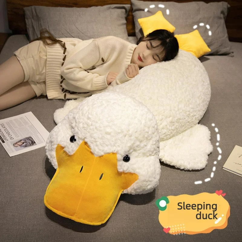 

Большая плюшевая игрушка-утка 70/120/175 см, мягкая плюшевая подушка-утка, матрас-подушка для сна, подарок на день рождения/День святого Валентина