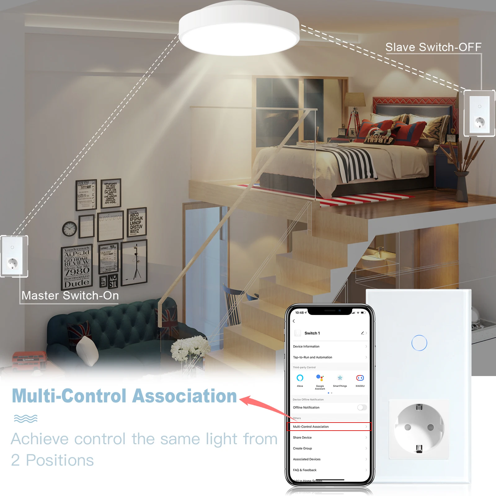 BSEED Zigbee 1Gang Light Switches 1/2/3Way Tuya Smart Life App Control Plus EU Socket USB Type-c Power Outlets Glass Panels