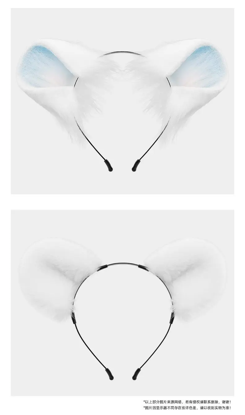 Y2K Cosplay Anime Chiikawa Usagi Momonga Rabbit Ear Headband Soft Hair Accessory Cute Fluffy Hair Hoop Women Girls Daily Party