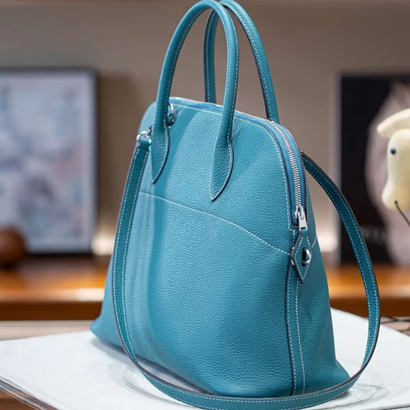 توغو حقيبة نسائية جلدية حقيقية جلد البقر شل حقيبة تنوعا مقبض علوي حقيبة كروسبودي للسيدات الفاخرة اليومية تخفيف المحفظة #3