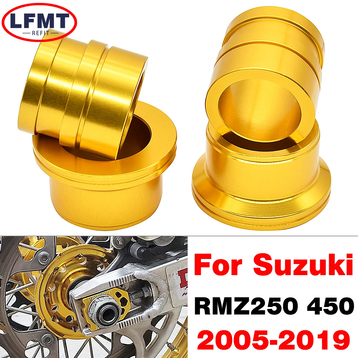 

For RMZ250 2007-2019 RMZ450 2005-2019 RMX450Z 2010-2017 RM Z250 Z450 RMX 450Z 250 450 Motorcycle CNC Front Rear Wheel Hub Spacer