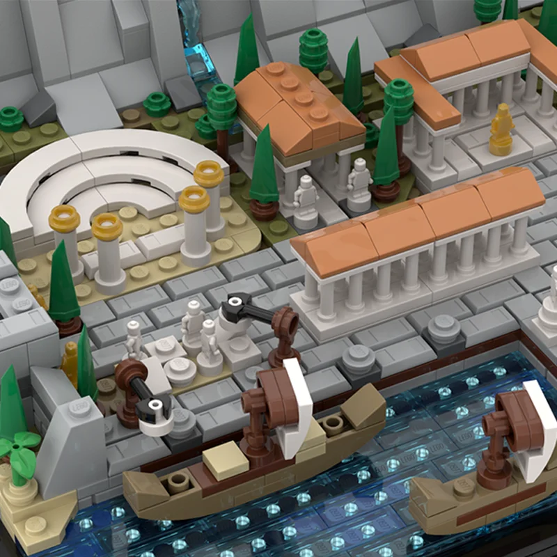 1952PCS 매우 큰 랜드마크 모델 Moc 빌딩 블록 벽돌 키트 - 아테네의 아크로폴리스 고대 그리스 디스플레이용 빌딩 세트