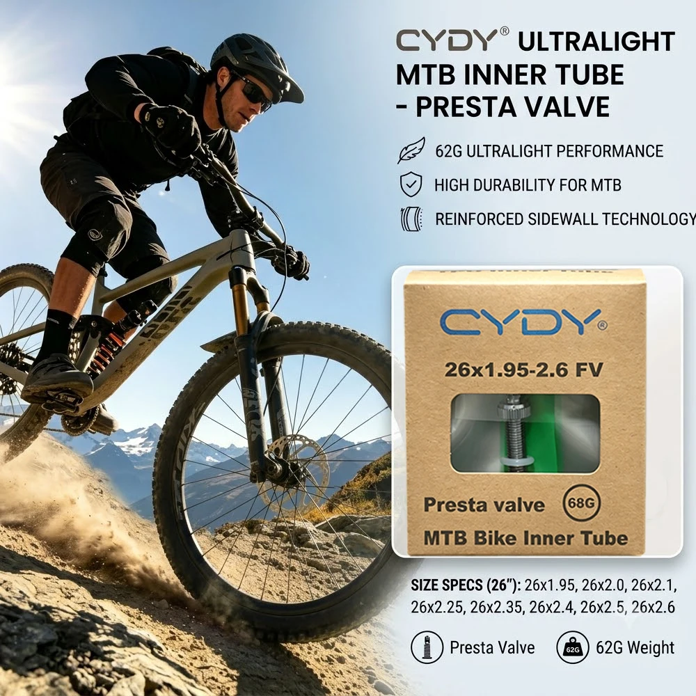 CYDY Newly Upgra MTB Bike Inner Tube Presta Alu Valve 45/65mm  Tyre 26 27.5 29 Mtb Bike Tires 1.95 2.0 2.1 2.25 2.35 2.4 2.5 2.6 view 5