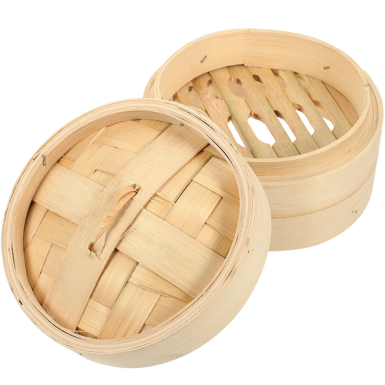 

Bamboo Steamer 2 Tier Heat Resistant Kitchen Tool Multi Functional Food Basket Rice Egg Potato Corn Vegetable Cooking Steaming
