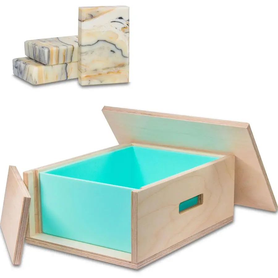 

Large Soap Molds 160 oz with Removable Side Wall Tall Skinny Triple Width Mold, Flexible Silicone Soap Molds for Soap Making, Wo