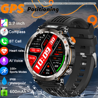 2025 New Men Military Outdoor 600mAh Battery Smart Watch TREX3 1.7-inch HD LED Flashlight Waterproof Bluetooth Call Smartwatch