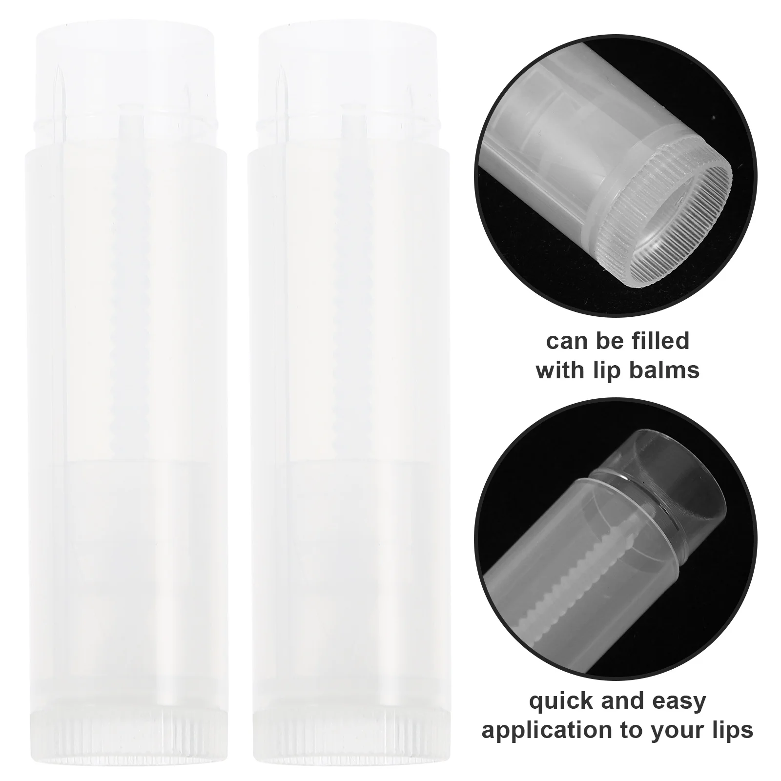 100 قطعة أنبوب بلسم الشفاه حاوية فارغة مع قبعات لتقوم بها بنفسك تخزين أنبوب أحمر الشفاه دائم خفيف الوزن مادة البولي بروبيلين #3