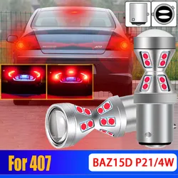 2PCS Canbus Error Free 1157 BAZ15D P21/4W 566 LED Bulbs Car Stop Lamp Brake Lights Super Bright DC 12V White Red For Peugeot 407