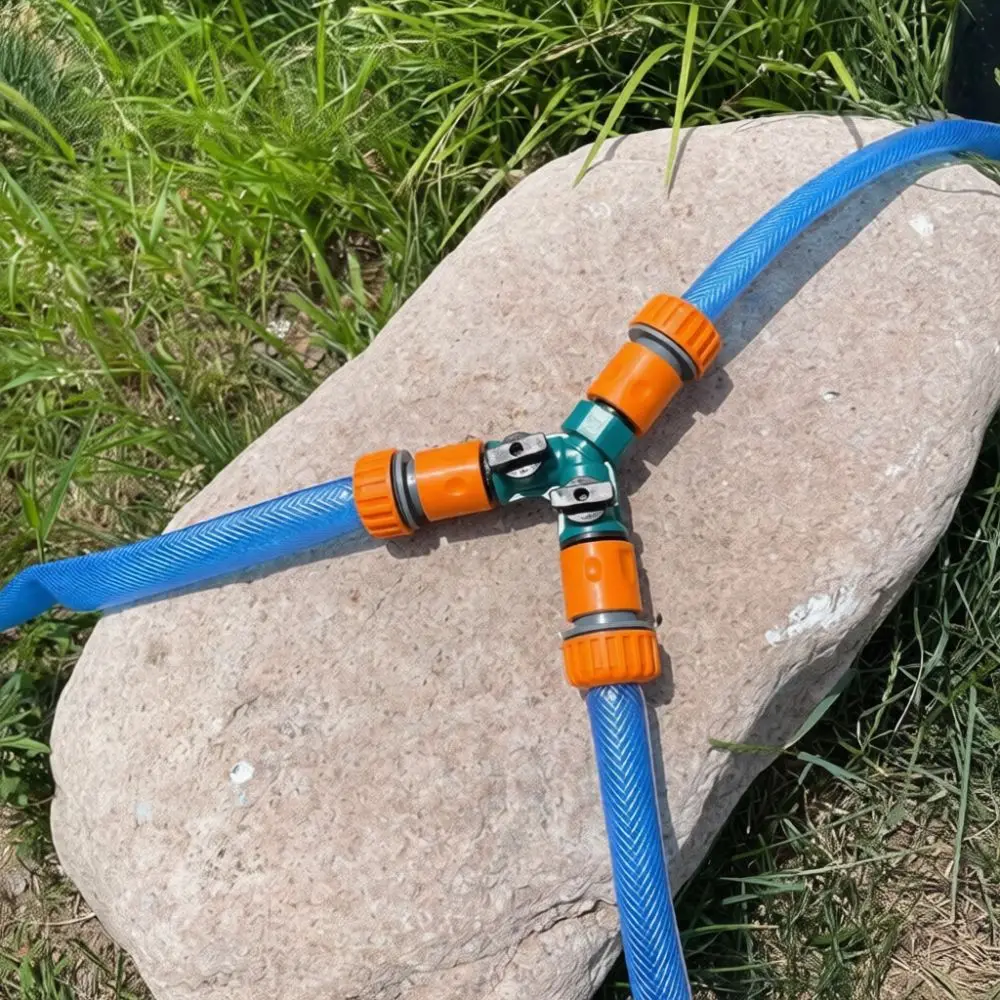 Water Hose Y Splitter Adjustable Valve Garden Irrigation Plumbing Quick Connect Adapter Shut Off Flow Control Fitting