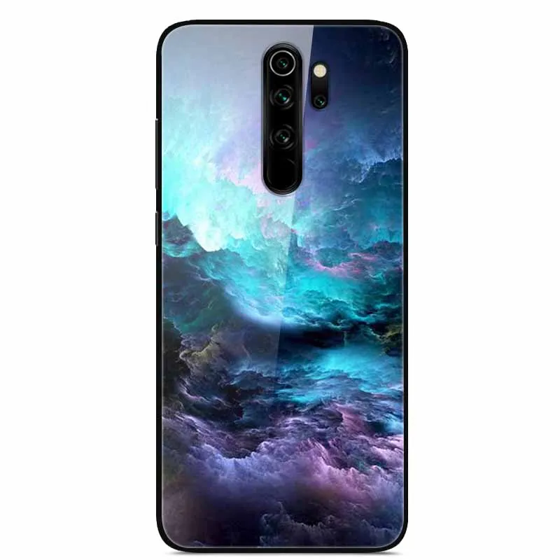 Tempered Glass Phone Cases for Xiaomi Redmi Note 8 9 Pro 8T 8Pro 9 9S 7 Note9 9Pro Note8 8pro Cover Hard PC Back Coque Shells
