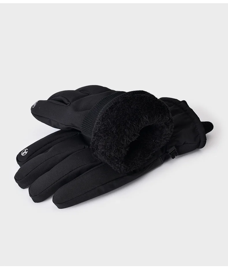 2024 Winter New Cotton Skiing Gloves Outdoor Windproof Water Splashing resistant Warm Touchscreen Velvet Riding Gloves