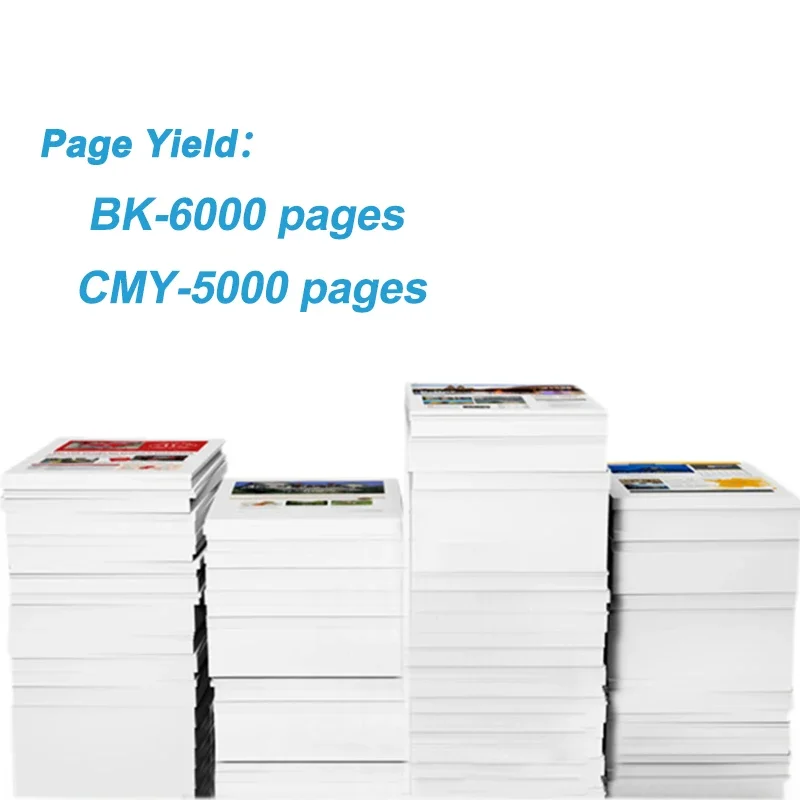 GACINK Dye Ink Kit 4Colors/Set For BR DCP T300 T500W Inkjet Printer For Brother MFC-T800W Ink Tank Printer