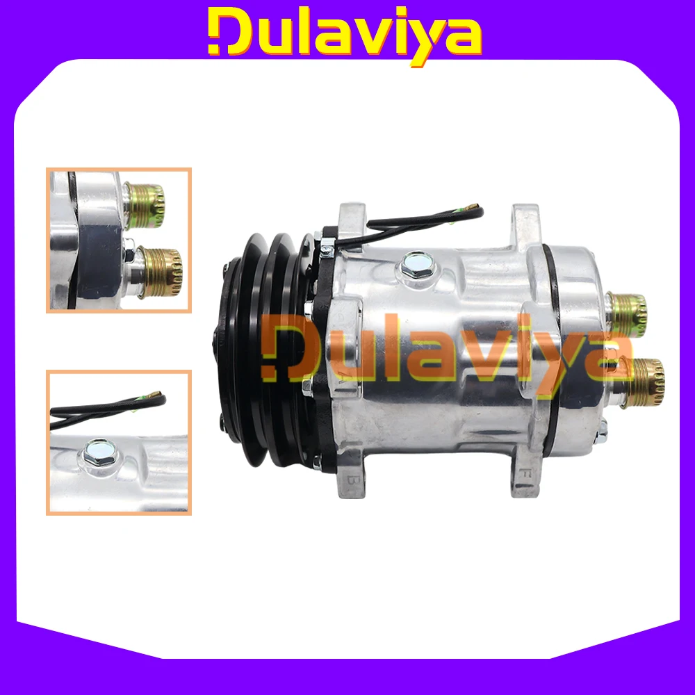 

NEW SD709 AC Compressor for Sanden 709 Compressor Sanden 7402 152488 207402 10307890 2009839 12V 2 GROOVES 124mm