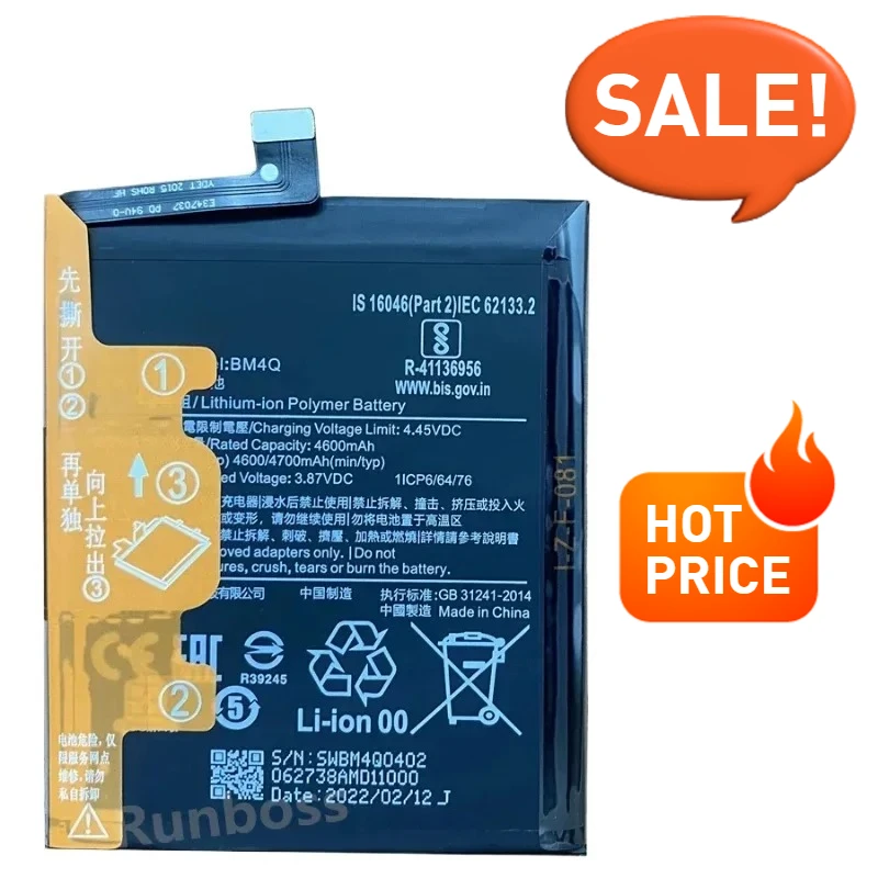 New BM4Q BM4U BM4P Newly upgraded Mobile Phone Battery for Xiaomiedmi K30 Pro K30i K30 5G K30 Ultra Supreme Version Batteries