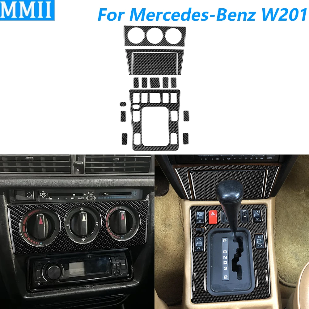 pour-mercedes-benz-w201-190-190e-190d-1982-1993-ensemble-de-rangement-pour-commande-centrale-et-levier-de-vitesse-en-fibre-de-carbone-accessoires-de-voiture-autocollant