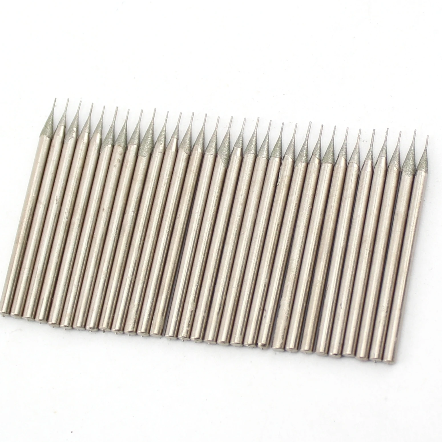 ILOVETOOL-sierras de copa recubiertas de diamante, brocas sólidas para joyería, gemas, azulejos de vidrio, 0,4mm, 30 unidades