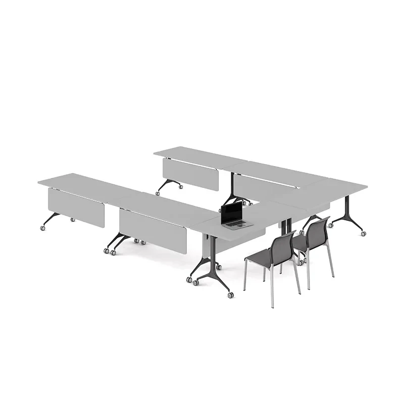 custom.Mobile Nesting Training Table with Flip Top Wood Surface and Locking Casters Corporate Training and Classroom