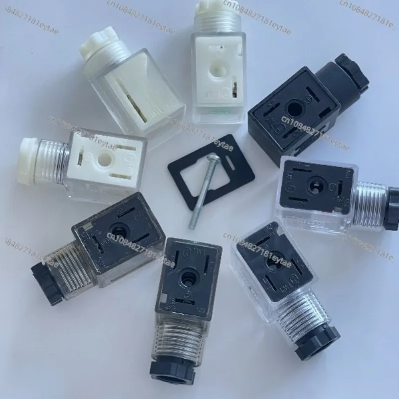 Pneumatic Yadeke MPM 4V210 Solenoid Valve Coil Junction Box, L-ED Indicator Li-ght, Transparent A-ir Valve Plug