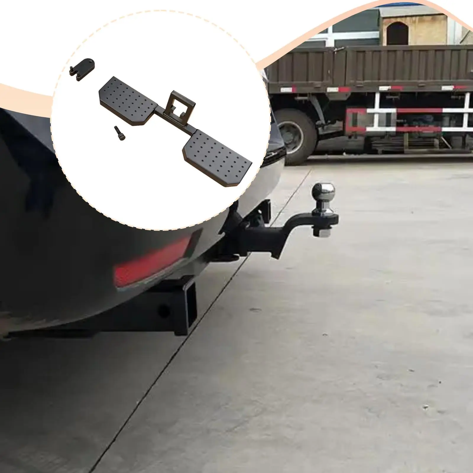 Sturdy Universal Trailer Hitch Step Foot Pedal for Towing Hitch Entry for Car and RV Travel Safety
