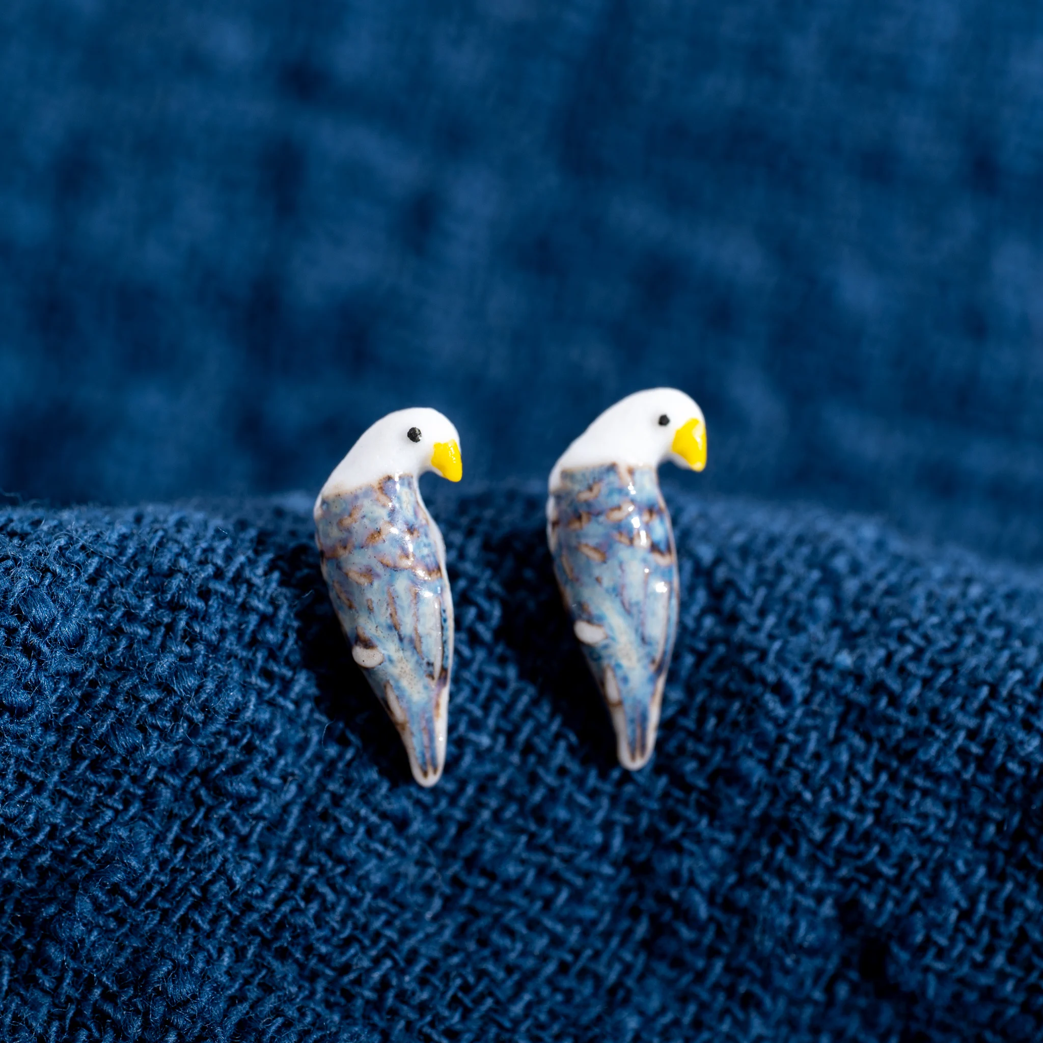 Porcelain Multicolor Ceramic Earrings Anti-allergic Cartoon cute little animal jewelry  #LY526 aretes acero inoxidable mujer