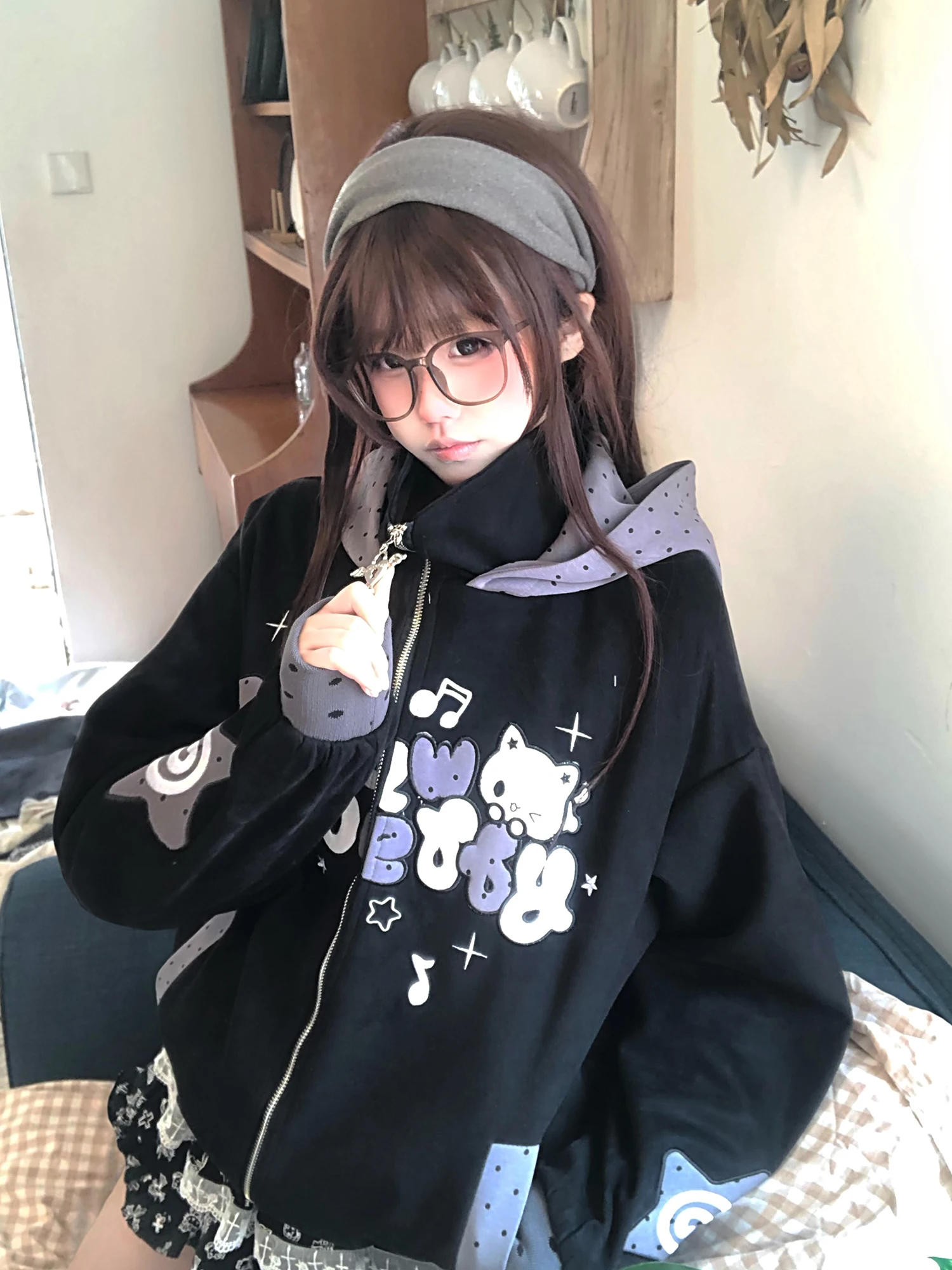 

Женская толстовка Tudou Sweet Cool: свободный крой, повседневный стиль, новинка весны, унисекс, на молнии, с длинным рукавом, для пар