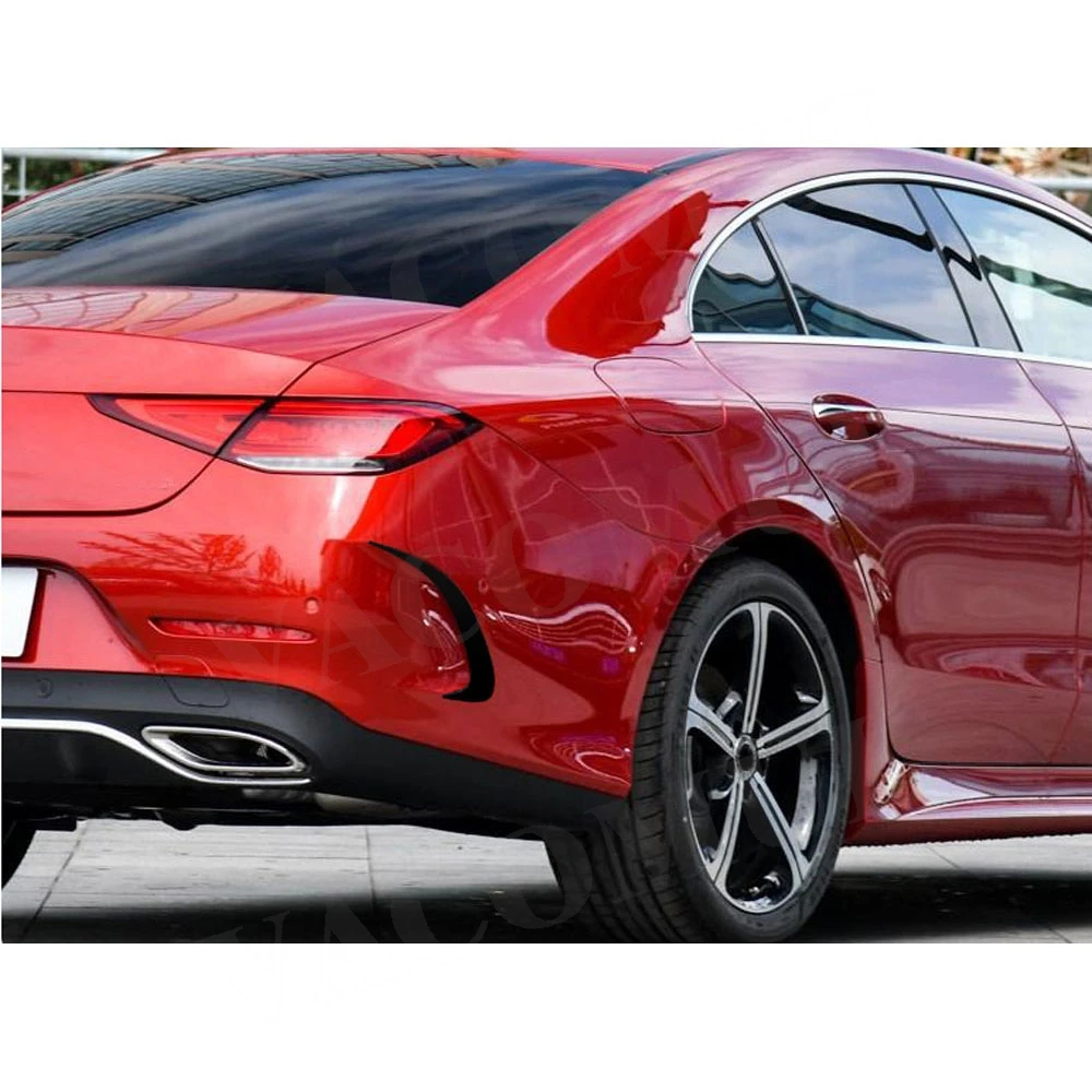 

VACOMUL For Mercedes-Benz CLS Class CLS300 CLS350 CLS450 Sedan 2019+ Carbon Fiber Rear Bumper Air Vent Fin Trim Covers