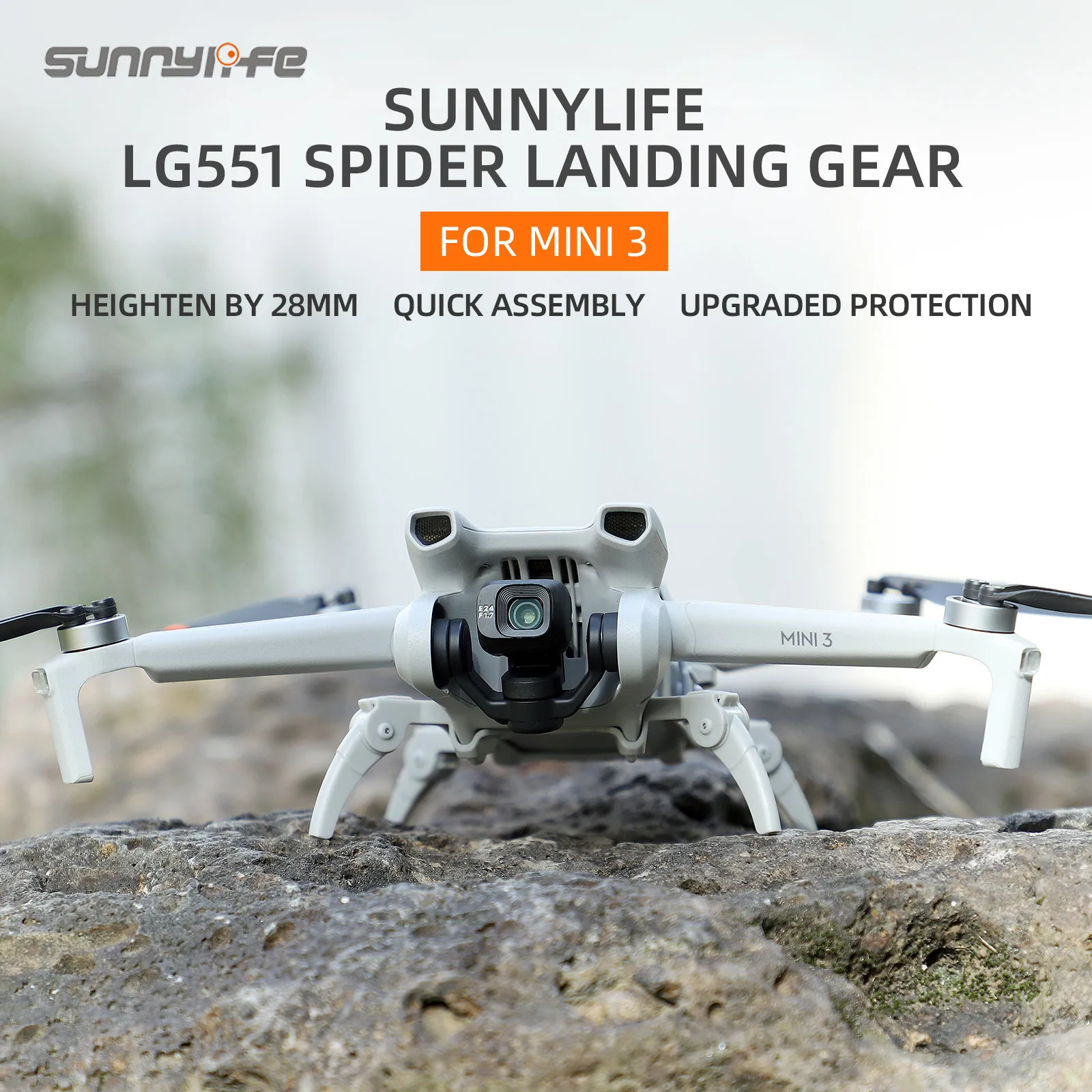 Sunnylife LG551 Landing Gear Heightened Spider Gears Extensions Support Leg Protector Accessories for Mini 3