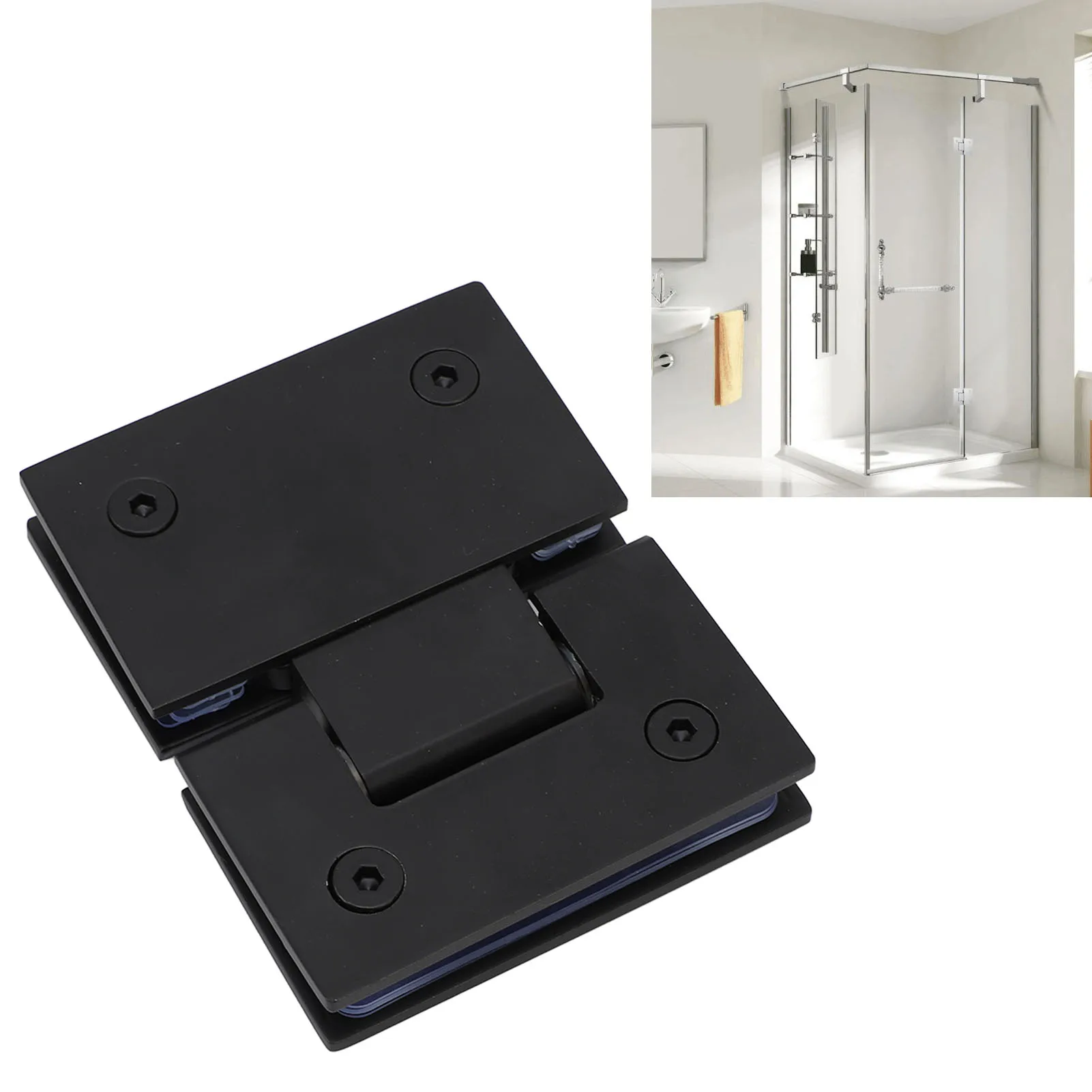 

Glass Shower Door Hinges 180 Degree Stainless Steel Heavy Duty Glass Door Hinges For 5/16-1/2in 8mm-12mm Thick Frameless
