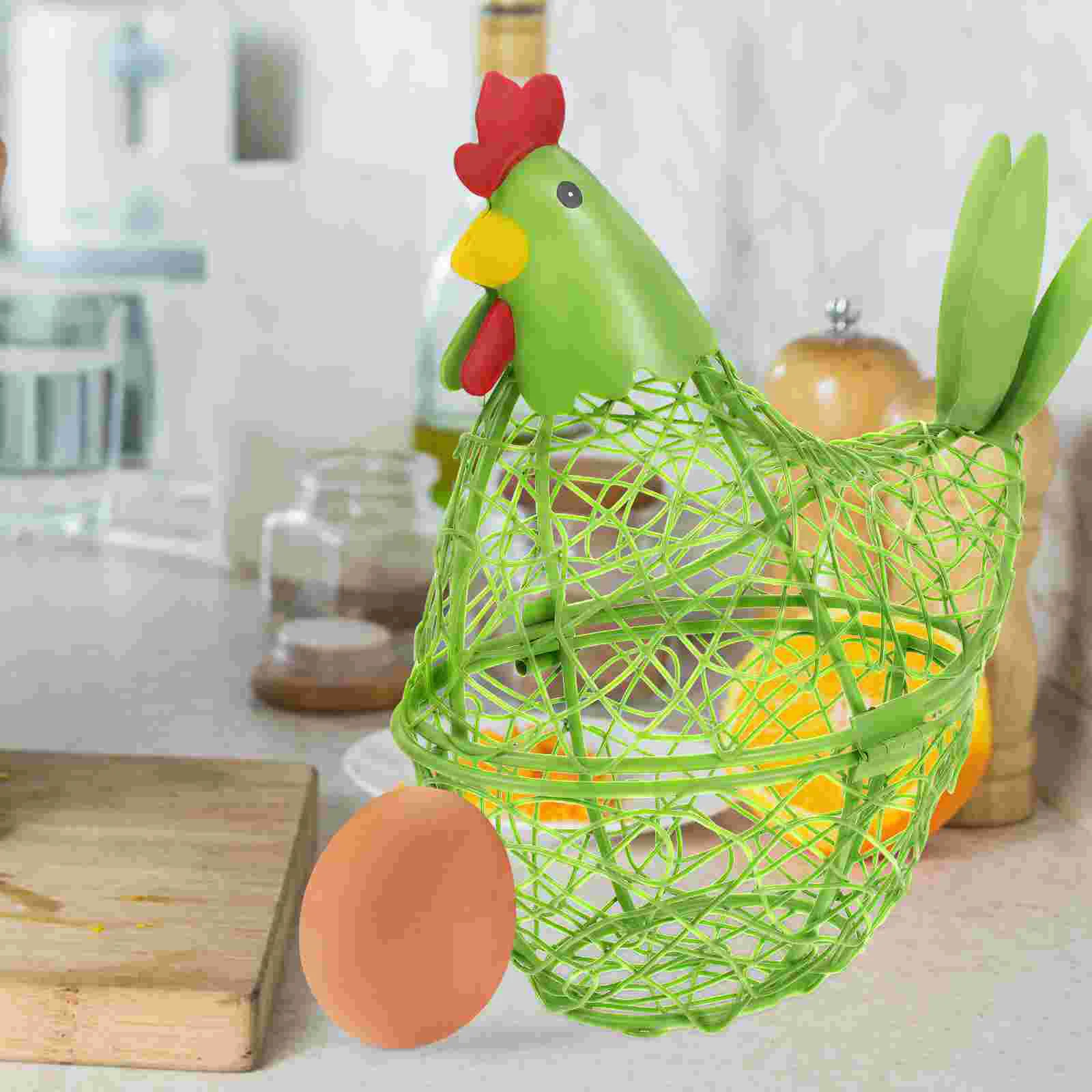 Egg Storage Basket Iron Chicken Egg Basket Egg Holder Kitchen Egg Organzier Home Storage Holder Kitchen Egg Basket Decoration