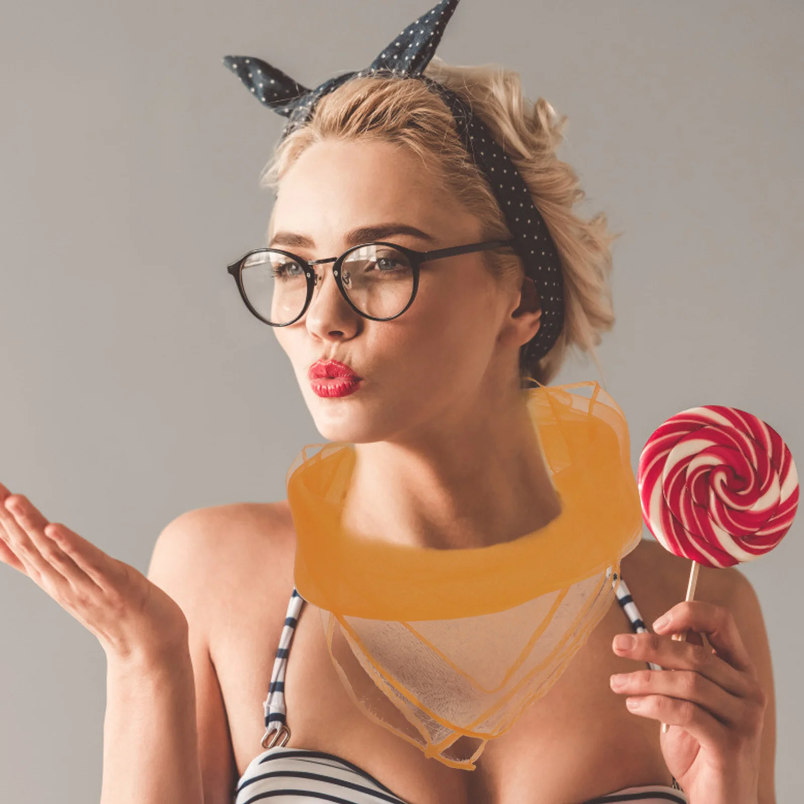 

10pcs Small Silk Scarves for Women Children Lightweight Thin Breathable Solid Color Comfortable Dance Veil Play