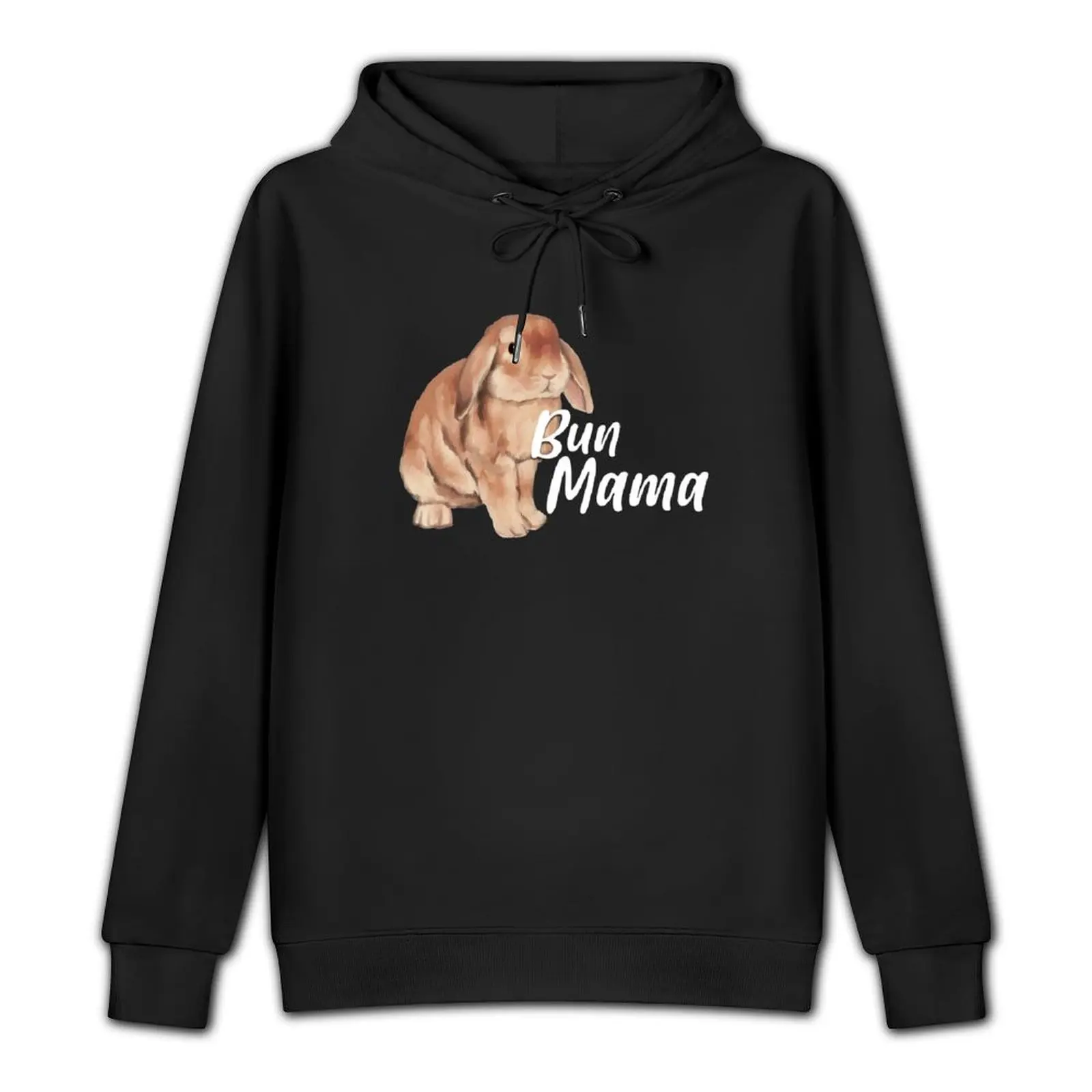 Holland Lop Bun Mama (Cream) Pullover Hoodie korean style clothes hoodie graphic