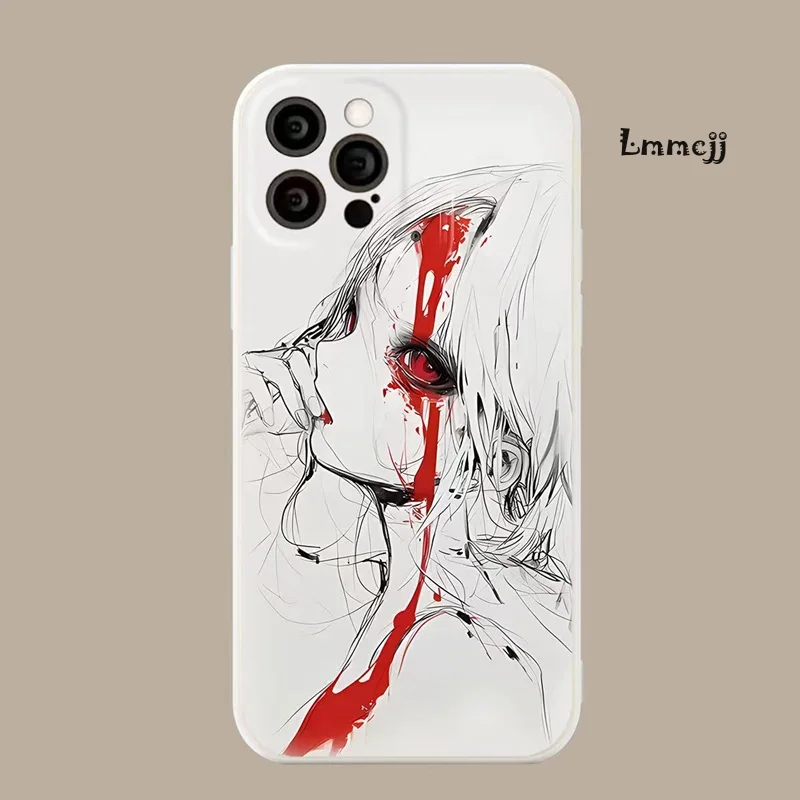 Lmmcjj punk anime mädchen telefon hülle für samsung galaxy a53 a54 a52 a13 a14 s23 ultra s22 plus s21 fe a31 a32 a23 silikon abdeckung