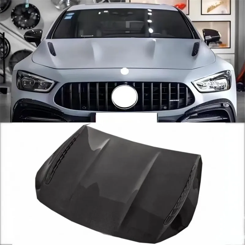 

Для Mercedes Benz AMG GT50 GT53 GT63 2019 2020 2021 2022 2023 2024 2025 ReaI комплект крышек капота двигателя из углеродного волокна
