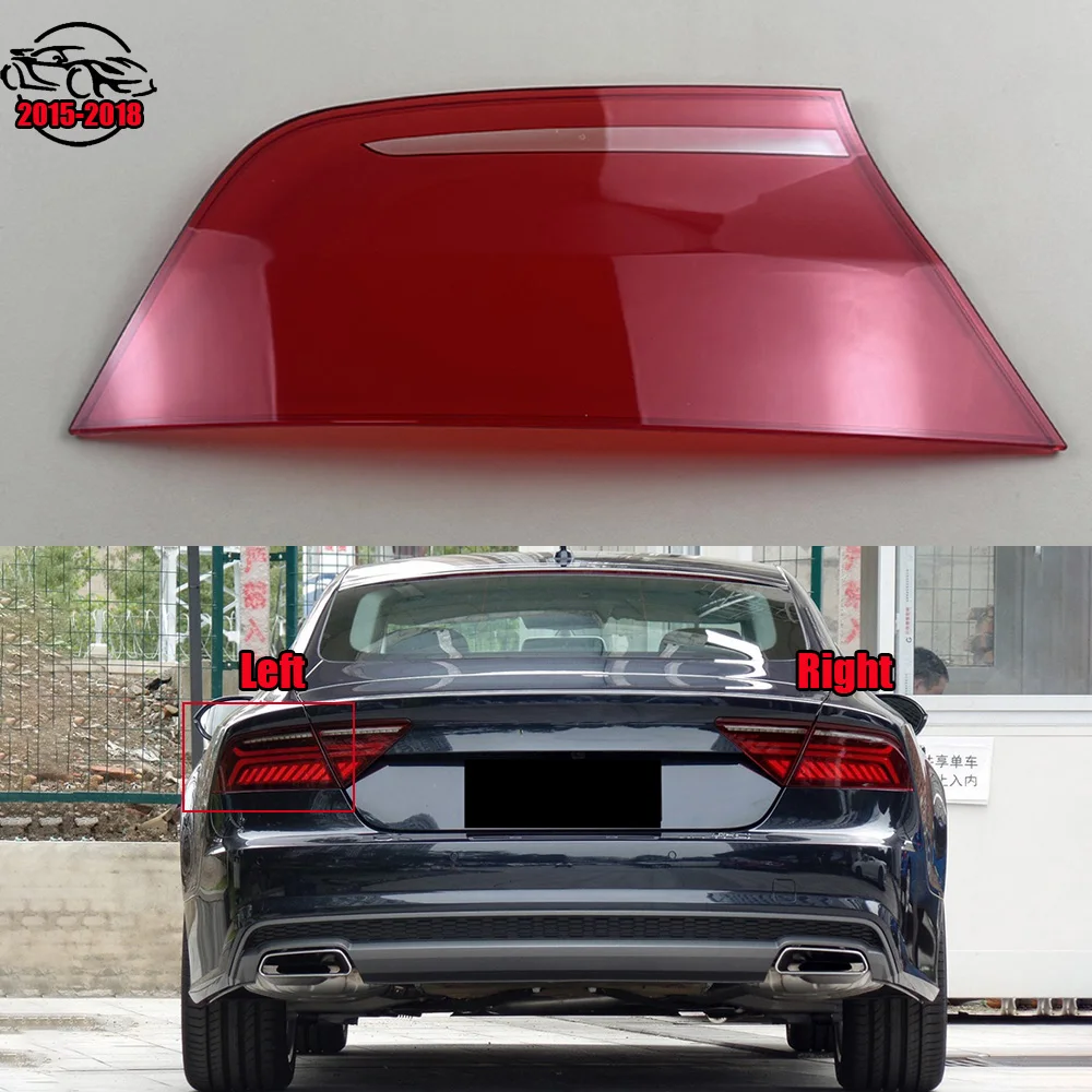 Transparente Rückleuchtenabdeckung, Plexiglas-Ersatz für Original-Rückleuchtengehäuse, passend für Audi A7 2015-2018