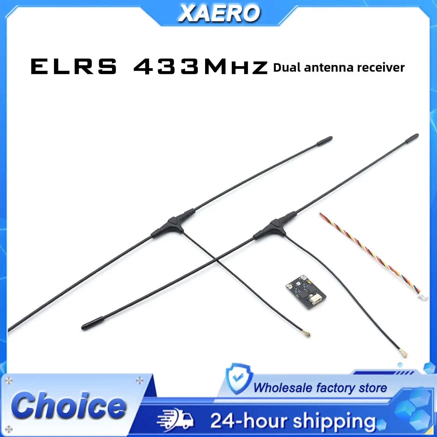 

Различный приемник ELRS 433 МГц — двойная антенна дальнего действия для FPV дрона, фиксированного крыла, стабильного сигнала и максимального расстояния