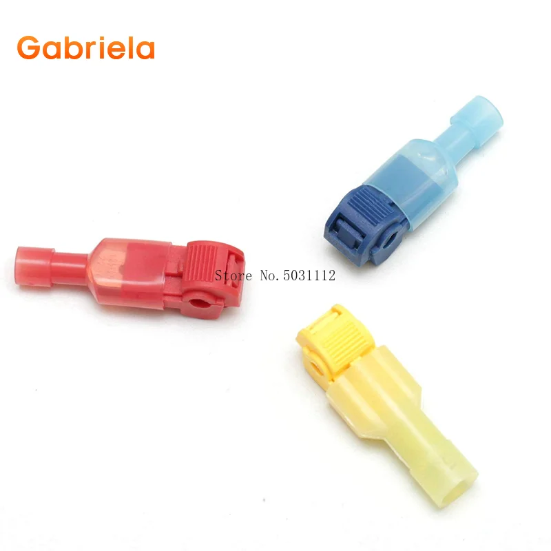 120Pcs/60 Pairs Quick Splice Wire Terminals T-Tap Self-stripping with Nylon Fully Insulated Male Quick Disconnects Kit