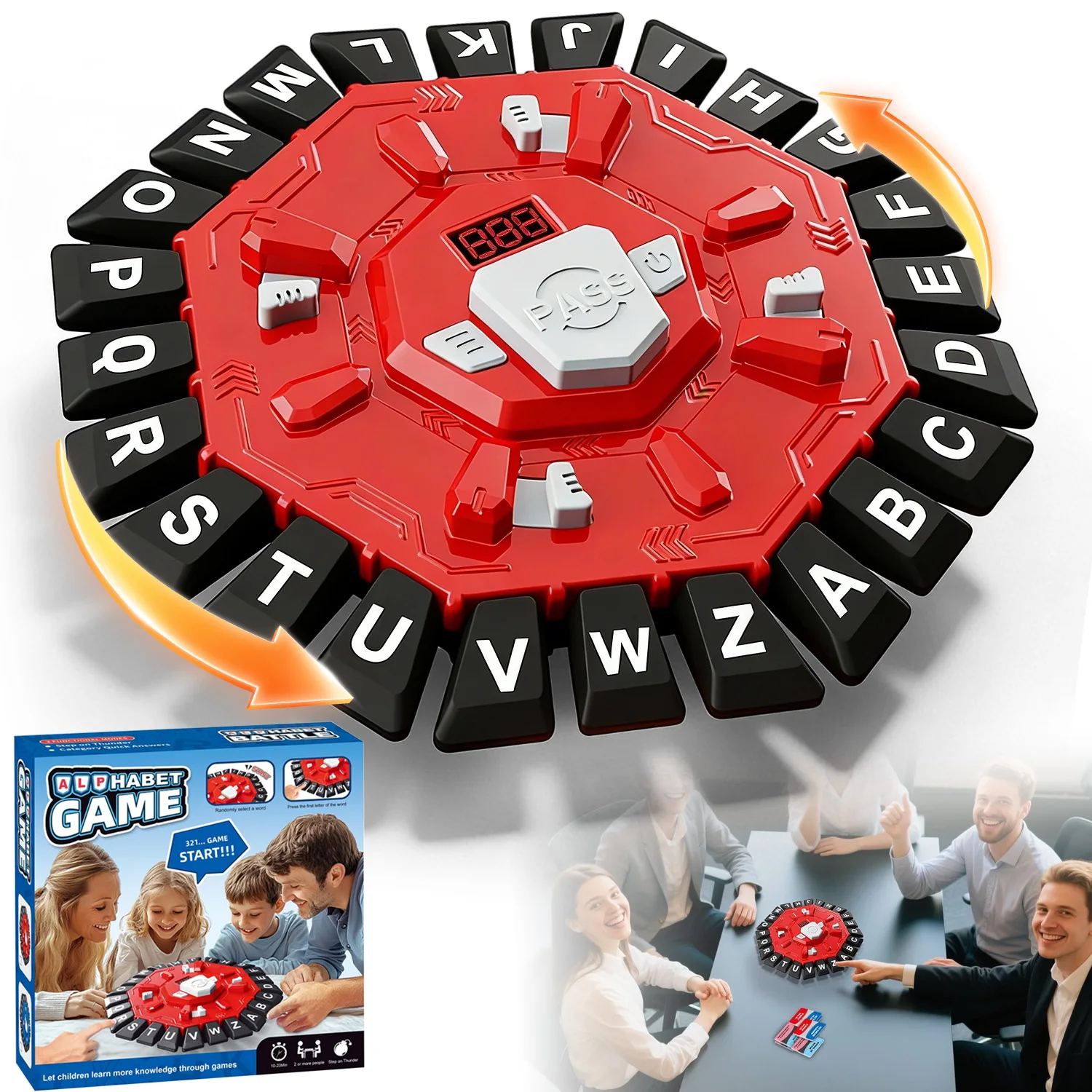 Kit de jeu de mots essentiel pour la famille et les fêtes, 2 modes de jeu polyvalents et 35 cartes de catégories double face, stimule la réflexion et apporte du plaisir pour 2 à 8 joueurs