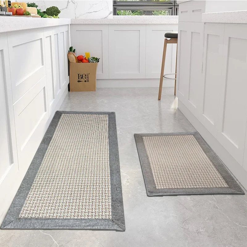 Washable Long Kitchen Runner Rugs, Non-Skid Mats for Floor, Front of Sink