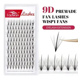 FADVAN 9D Premade Wispy Fan Lashes Sharp Stem Soft Russia Volume Fans Eyelash Extension Individual Sandwich Faux Mink Eyelashes