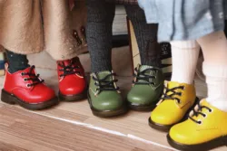 BJD Doll Shoes Girls Baby Cute 1/3 1/4 1/6 Soft Soled Yellow Red White Low Ankle Boots Leather Round Toe Shoes Doll Accessories