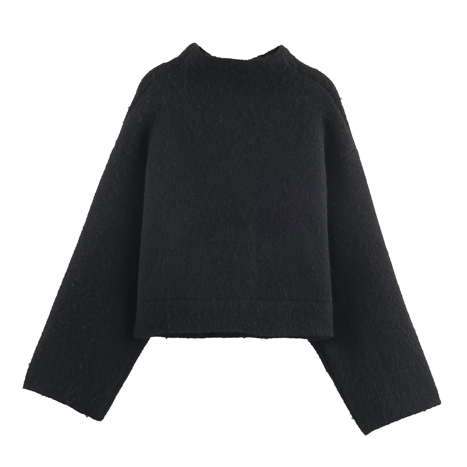 Zimní nová dámská ležérní módní dojíždějící volná kapsa zdobená dvojitou klopou pletená bomber bunda 2025 - náhled 2