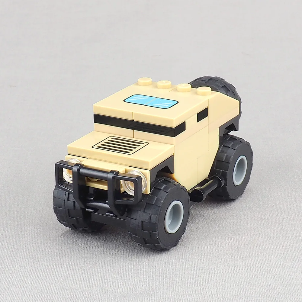 

Hummer внедорожный мини-автомобиль строительные блоки игрушка DIY сборка транспортная сцена модель мелкие частицы кирпичи строительный набор