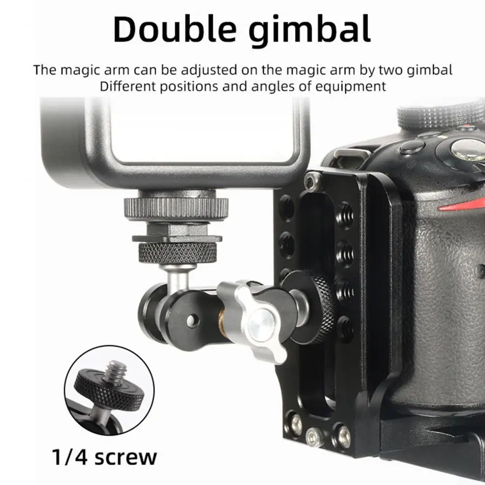 External Bracket 360 Degree Adjustable Quick Release Universal Gimbal Stabilizer Ballhead Articulating Magic-Arm For Photography