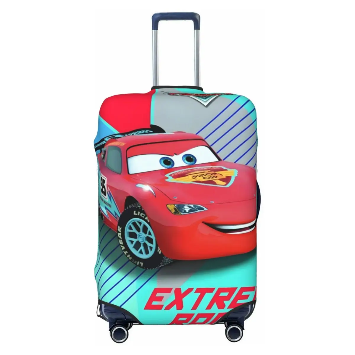 

Custom Lightning McQueen 95 Manga Hot Travel Luggage Cover Elastic Comic Suitcase Cover Protector Fit 18-32 Inch