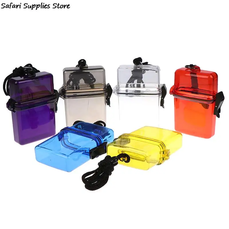 1pc Scuba Diving Kayaking Waterproof Dry Box Gear Accessories Container Case & Rope Clip For Money ID Cards License Keys