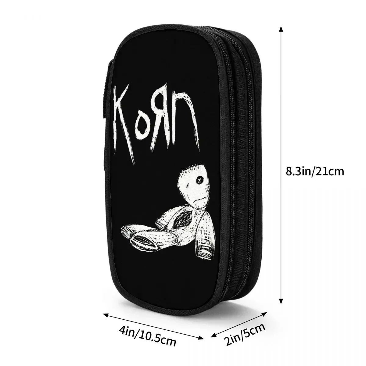 Korn Rock Pencil Cases Nu-Metal Music Pen Bags for Student Large Storage Students School Gifts Pencil Box