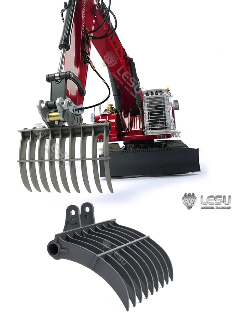 LESU Model for 1/14 Excavator ET35 Modified Quick-Change Bucket and Rake Bucket Metal DIY Upgrade Rc Accessories