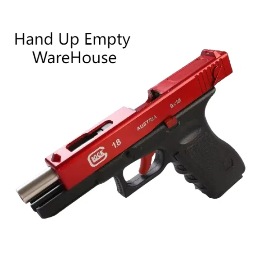 2024 New Toy Gun Hand Locke G18 vuoto Pull Warehouse Three-hook Machine Shooting Toy Gun Hang up il regalo del ragazzo del magazzino vuoto